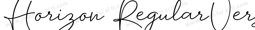 Horizon RegularVersion 003001字体转换
